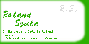 roland szule business card