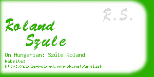 roland szule business card